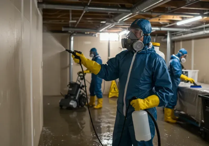 Basement Sanitization and Antimicrobial Treatment process in Chesapeake Beach, MD