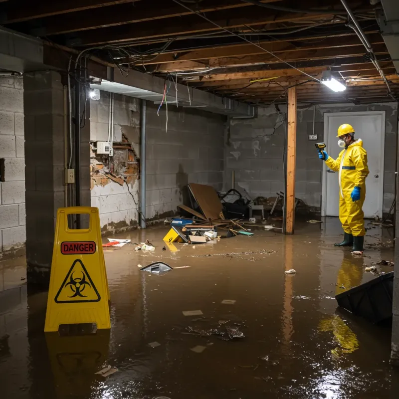 Flooded Basement Electrical Hazard in Chesapeake Beach, MD Property